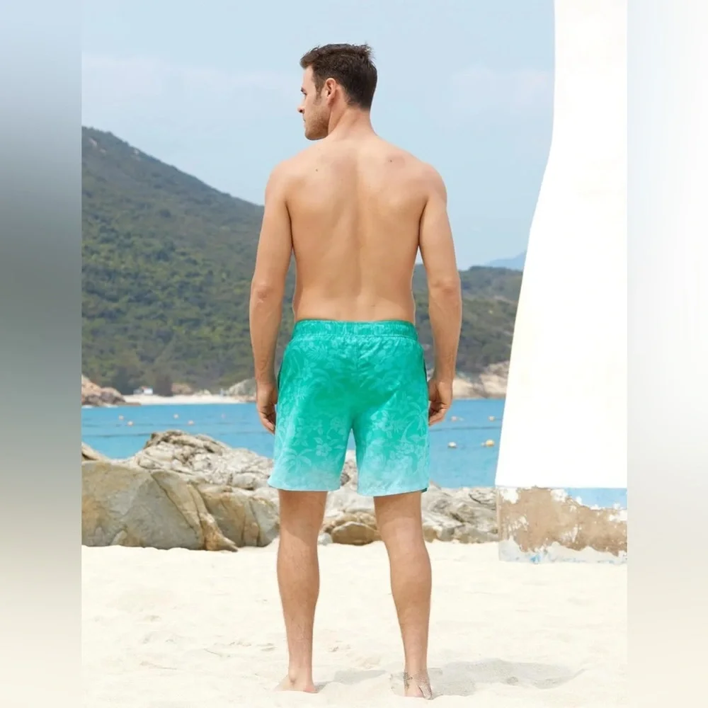 Cozople Mens Swimming Trunks with Compression Liner Swim Shorts 8 inch.  Size XL